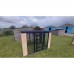 Freestanding Catio enclosure 6ft x 9ft x 6ft tall With Black 16g wire mesh & Tongue and groove boarded corners 